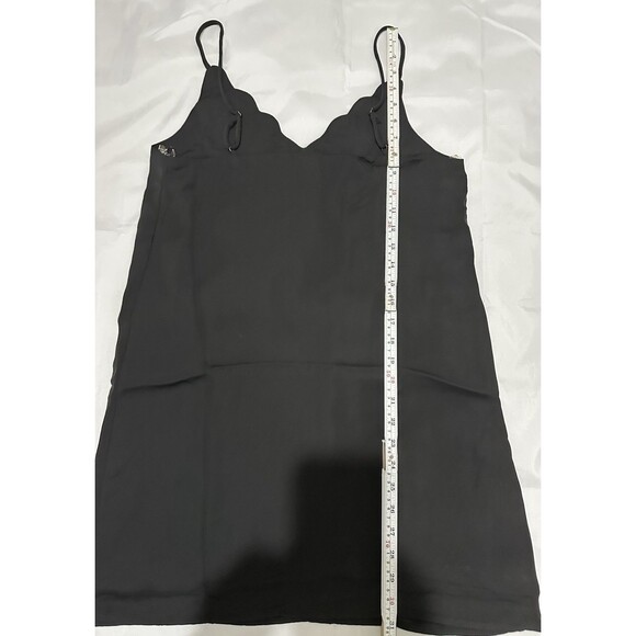 Altar’d State Womens Size M Black Slip Dress Scalloped Front Adjustable Straps - Picture 9 of 11